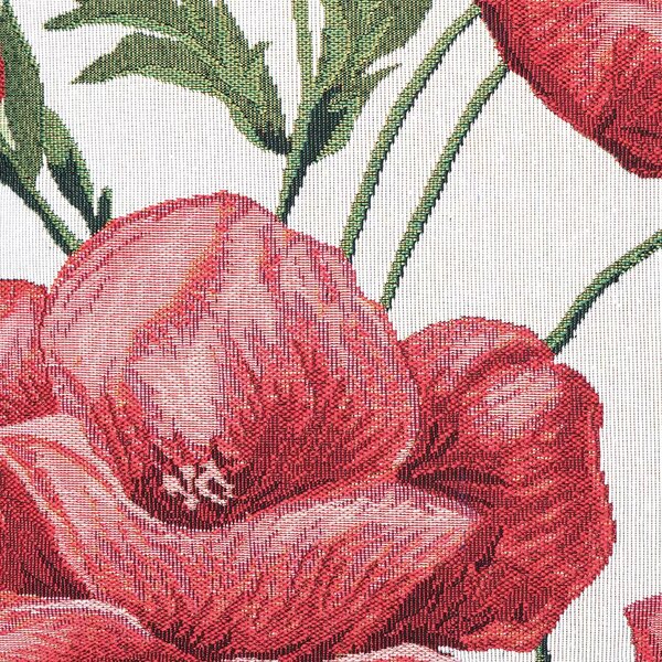 Dekoračný návlek MOTIV poppy biela červená 45x45 cm