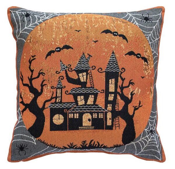 Dekoračný návlek MOTIV halloween - hrad 45x45 cm