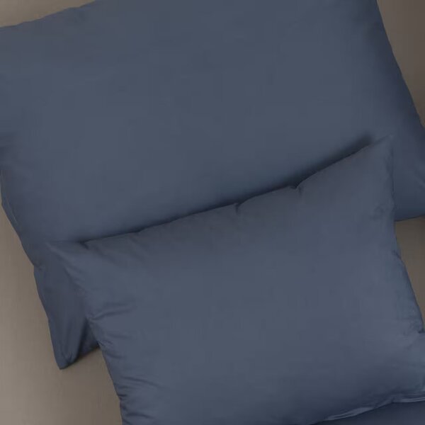 Obliečky KLASIK PLUS UNI sivo-modrá Štandardný 1x paplón 140x200 + 1x vankúš 70x90 cm
