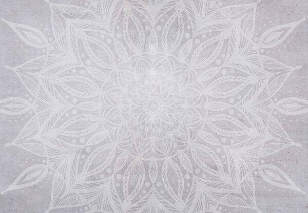 Fototapeta - Mandala na betónovej stene (147x102 cm)