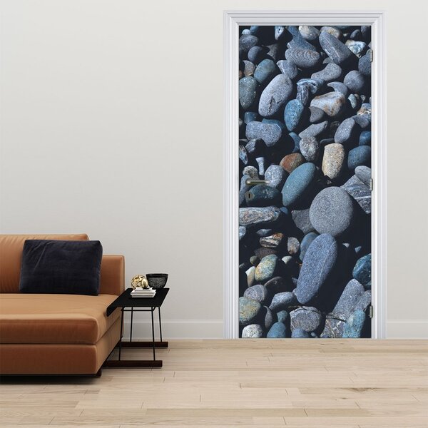 Fototapeta na dvere - Plážové okruhliaky (95x205cm)