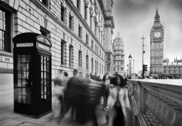 Fototapeta - Halftone city (147x102 cm)