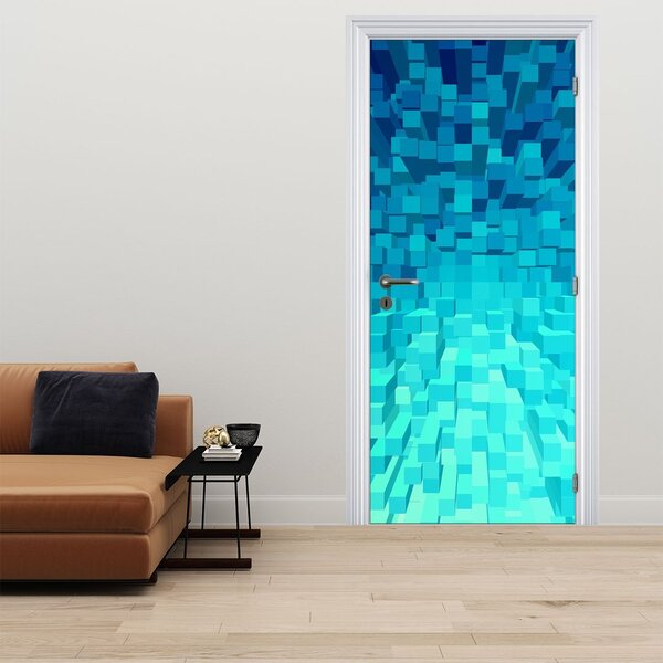 Fototapeta na dvere - Abstraktné kocky (95x205cm)