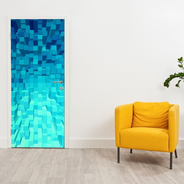 Fototapeta na dvere - Abstraktné kocky (95x205cm)