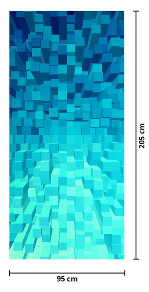 Fototapeta na dvere - Abstraktné kocky (95x205cm)