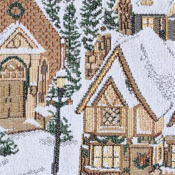 Dekoračný návlek MOTIV LUREX zimná krajinka 40x40 cm