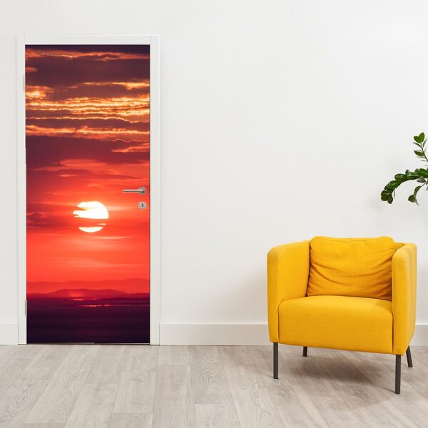 Fototapeta na dvere - Farebné slnko (95x205cm)