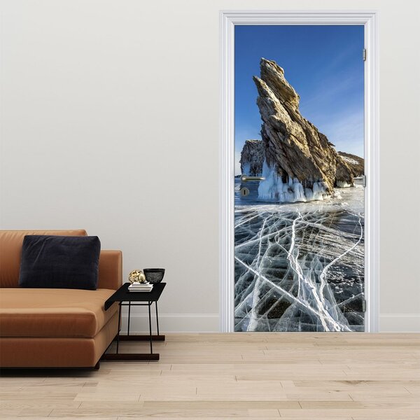 Fototapeta na dvere - Ľadová skala (95x205cm)