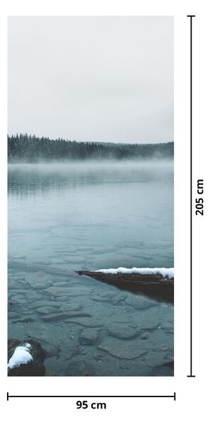 Fototapeta na dvere - Ľadové severské jazero (95x205cm)
