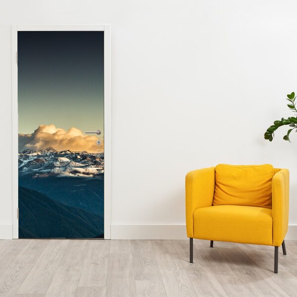 Fototapeta na dvere - Vrcholky veľhôr (95x205cm)