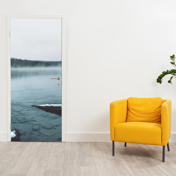 Fototapeta na dvere - Ľadové severské jazero (95x205cm)