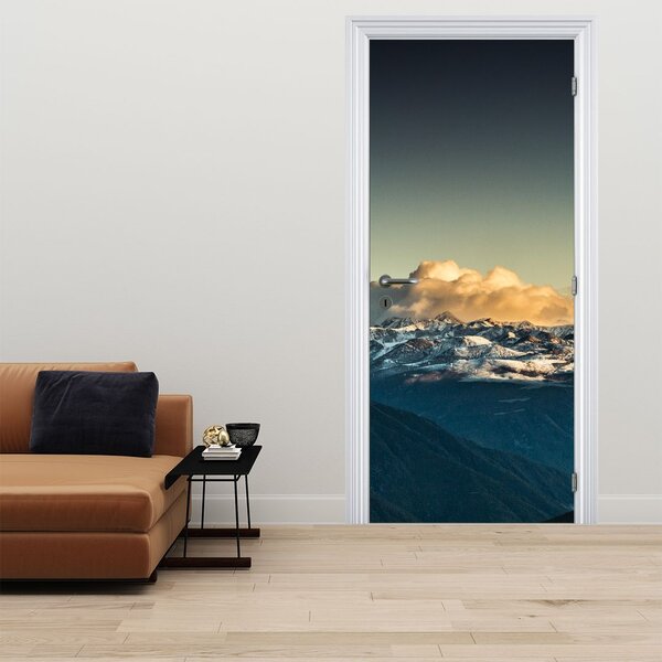 Fototapeta na dvere - Vrcholky veľhôr (95x205cm)