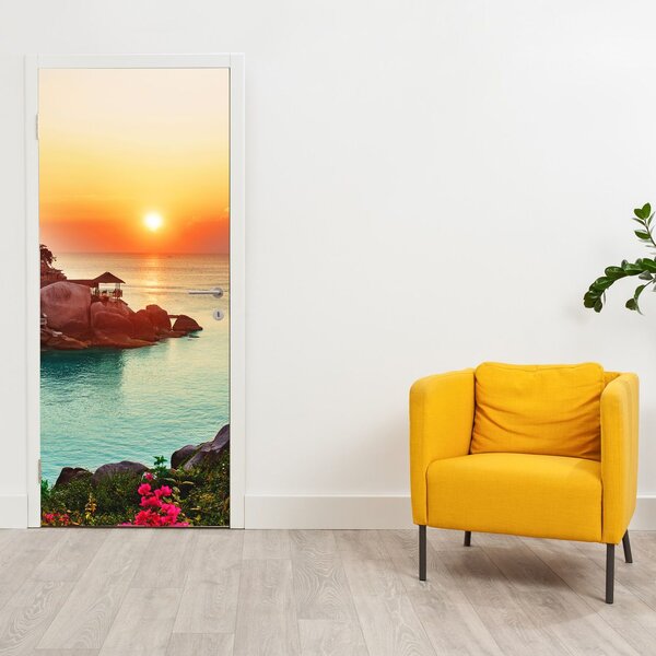 Fototapeta na dvere - Nádherná pláž (95x205cm)