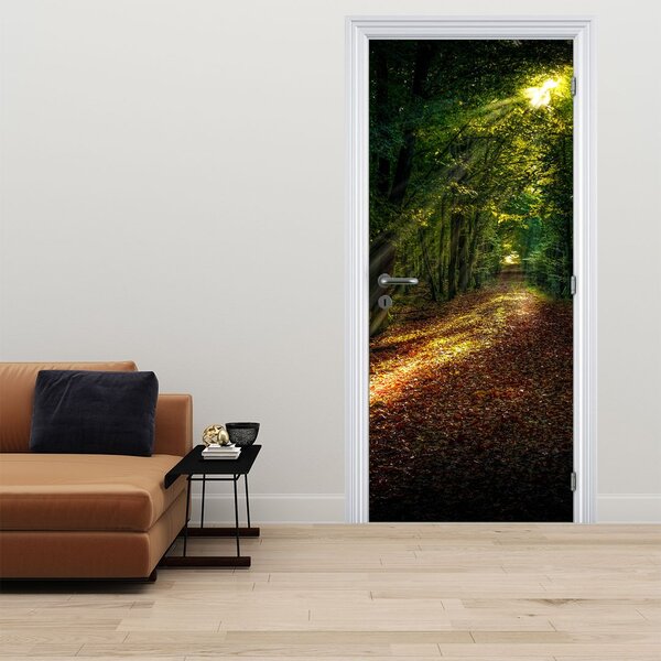Fototapeta na dvere - Lesná cesta (95x205cm)