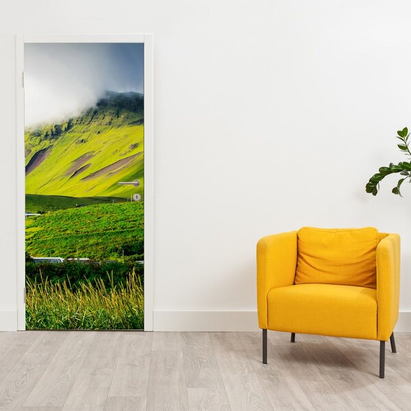 Fototapeta na dvere - Horská krajina (95x205cm)
