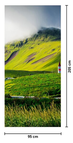 Fototapeta na dvere - Horská krajina (95x205cm)