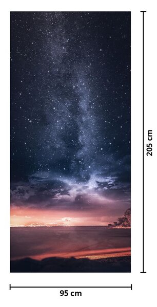 Fototapeta na dvere - Obloha s hviezdami (95x205cm)