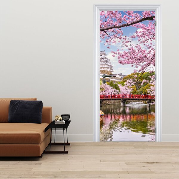Fototapeta na dvere - Japonské čerešne (95x205cm)