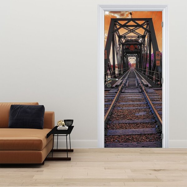 Fototapeta na dvere - Železničný most (95x205cm)