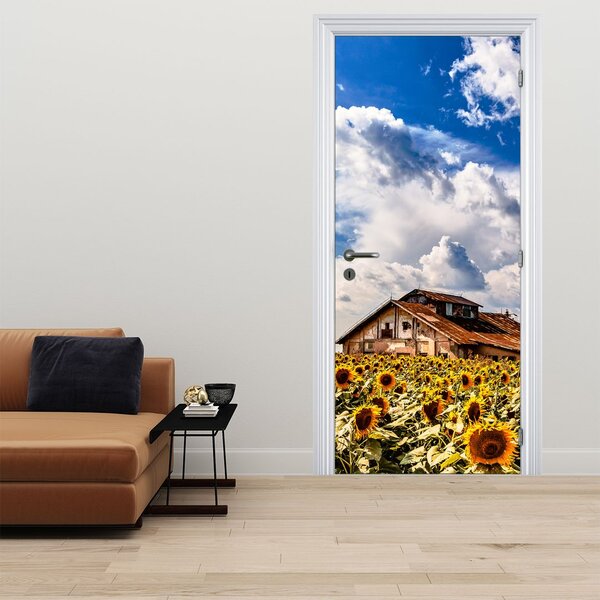 Fototapeta na dvere - Slnečnicové pole (95x205cm)
