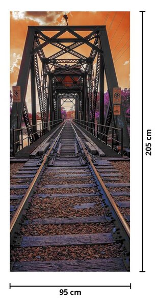 Fototapeta na dvere - Železničný most (95x205cm)