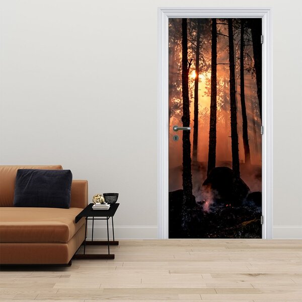 Fototapeta na dvere - Temný les (95x205cm)