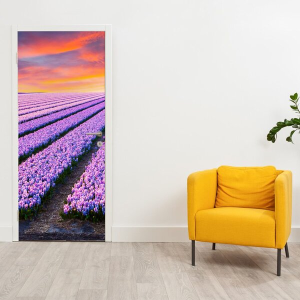 Fototapeta na dvere - Kvetinová farma (95x205cm)