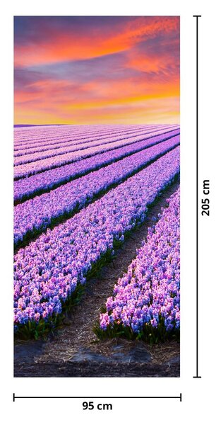 Fototapeta na dvere - Kvetinová farma (95x205cm)