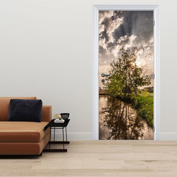 Fototapeta na dvere - Príroda s lúčmi (95x205cm)
