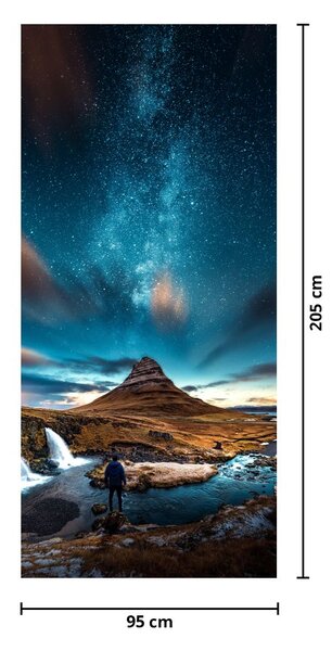 Fototapeta na dvere - Modrá mliečna dráha (95x205cm)
