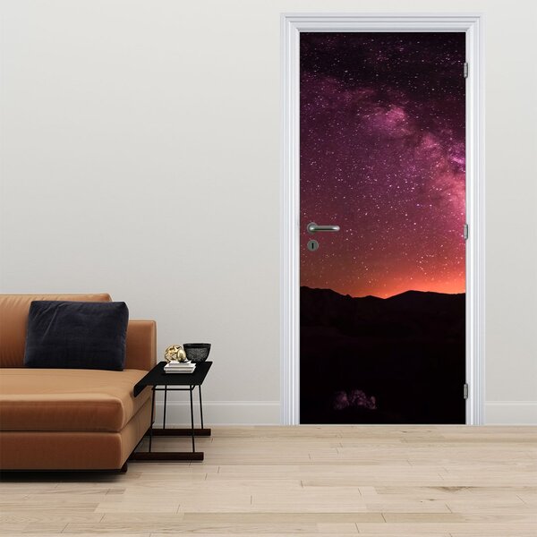 Fototapeta na dvere - Ružová mliečna dráha (95x205cm)