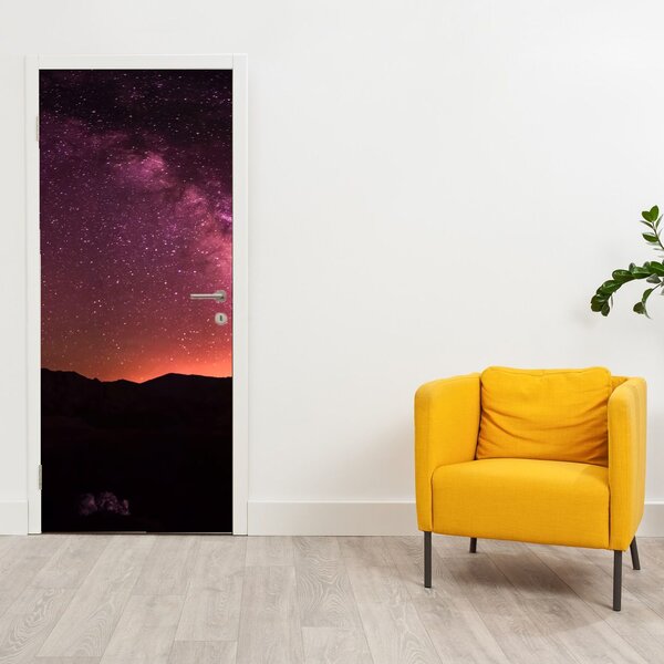 Fototapeta na dvere - Ružová mliečna dráha (95x205cm)