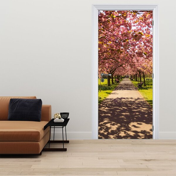 Fototapeta na dvere - Sad čerešní (95x205cm)