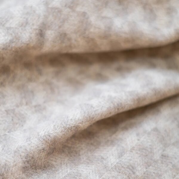 Vlnená deka z merino vlny Liora - Gray Beige
