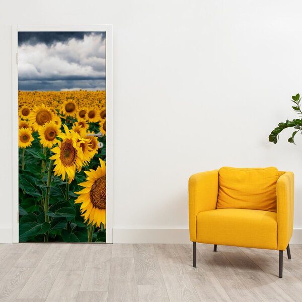 Fototapeta na dvere - Slnečnicové pole (95x205cm)