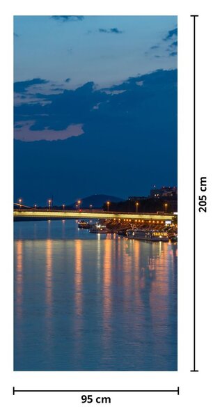 Fototapeta na dvere - Bratislava s hradom (95x205cm)
