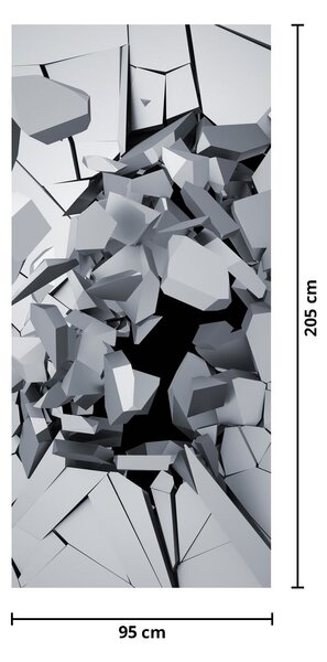 Fototapeta na dvere - Abstrakcia 3D (95x205cm)