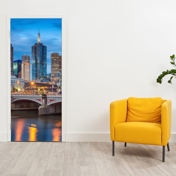 Fototapeta na dvere - Mesto Melbourne (95x205cm)