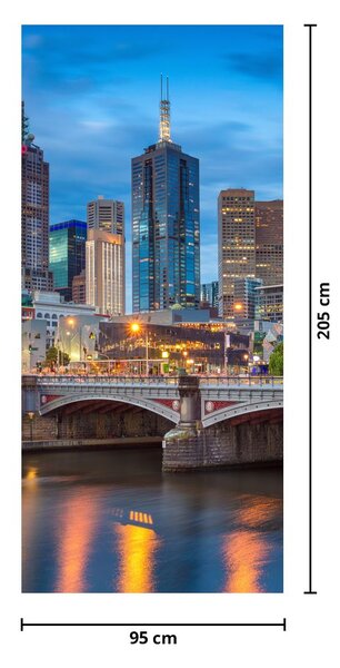 Fototapeta na dvere - Mesto Melbourne (95x205cm)