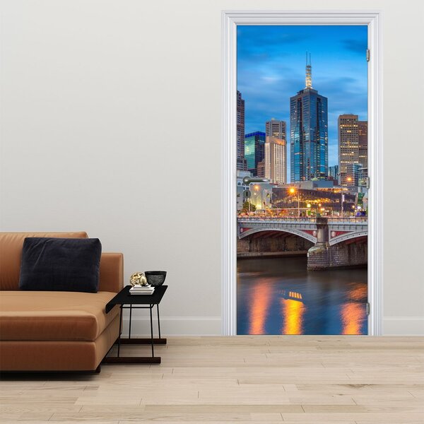 Fototapeta na dvere - Mesto Melbourne (95x205cm)