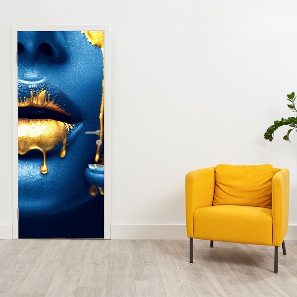 Fototapeta na dvere - Ľudská tvár (95x205cm)