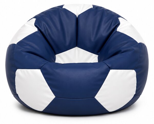 JAKS Sedací vak futbalová lopta tmavo modro biela