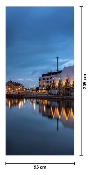 Fototapeta na dvere - Vodný kanál - Göteborg (95x205cm)