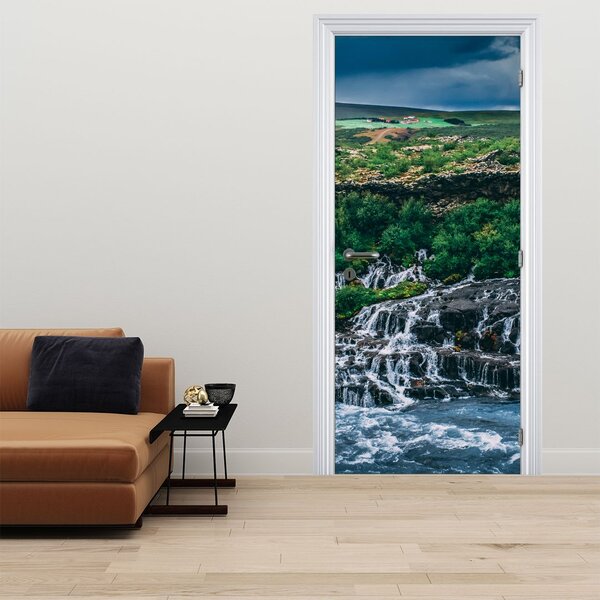 Fototapeta na dvere - Vodopády v prírode (95x205cm)
