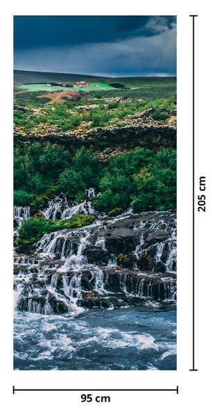 Fototapeta na dvere - Vodopády v prírode (95x205cm)