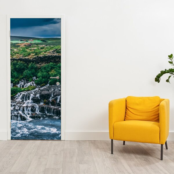 Fototapeta na dvere - Vodopády v prírode (95x205cm)