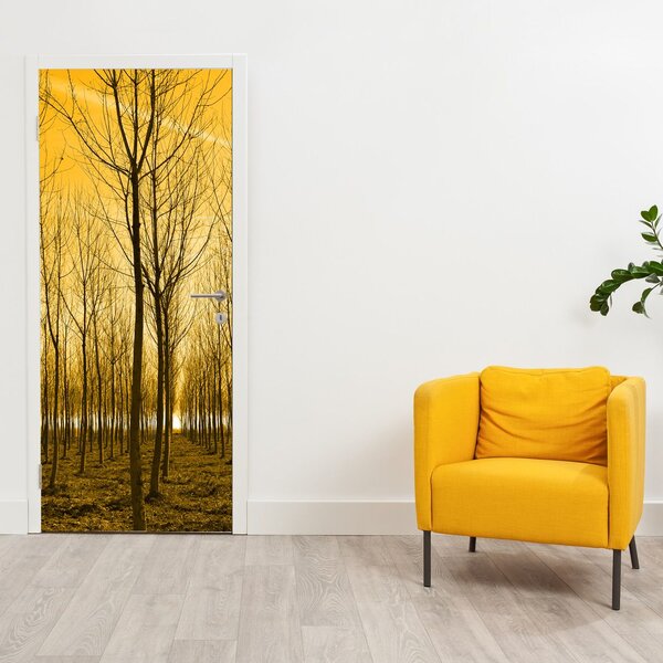 Fototapeta na dvere - Les pri západe slnka (95x205cm)