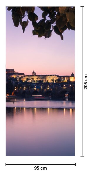 Fototapeta na dvere - Pražský hrad a Vltava (95x205cm)