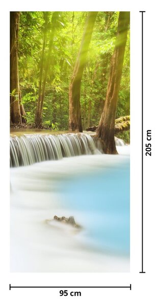 Fototapeta na dvere - Huai Mae Kamin, vodopády v lese (95x205cm)