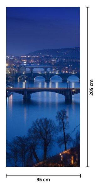 Fototapeta na dvere - Pražské mosty (95x205cm)